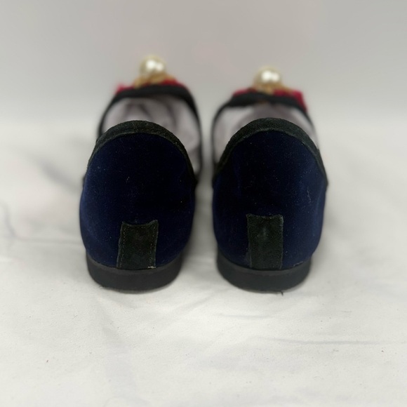 Coast and Koi handmade in Cape Town South Africa blue velvet flats sz 38 (7.5-8) - Picture 2 of 6